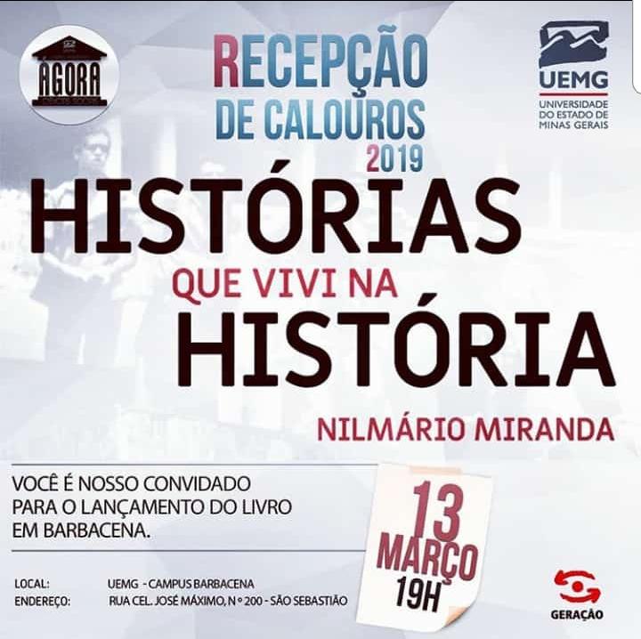 Unidade Barbacena | Lançamento do livro Histórias que vivi na História, com Nilmário Miranda