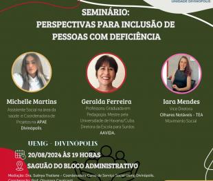 Seminário Perspectivas para inclusão de pessoas com deficiência